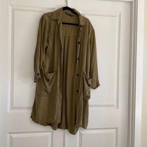 Military Green Oversized Coat